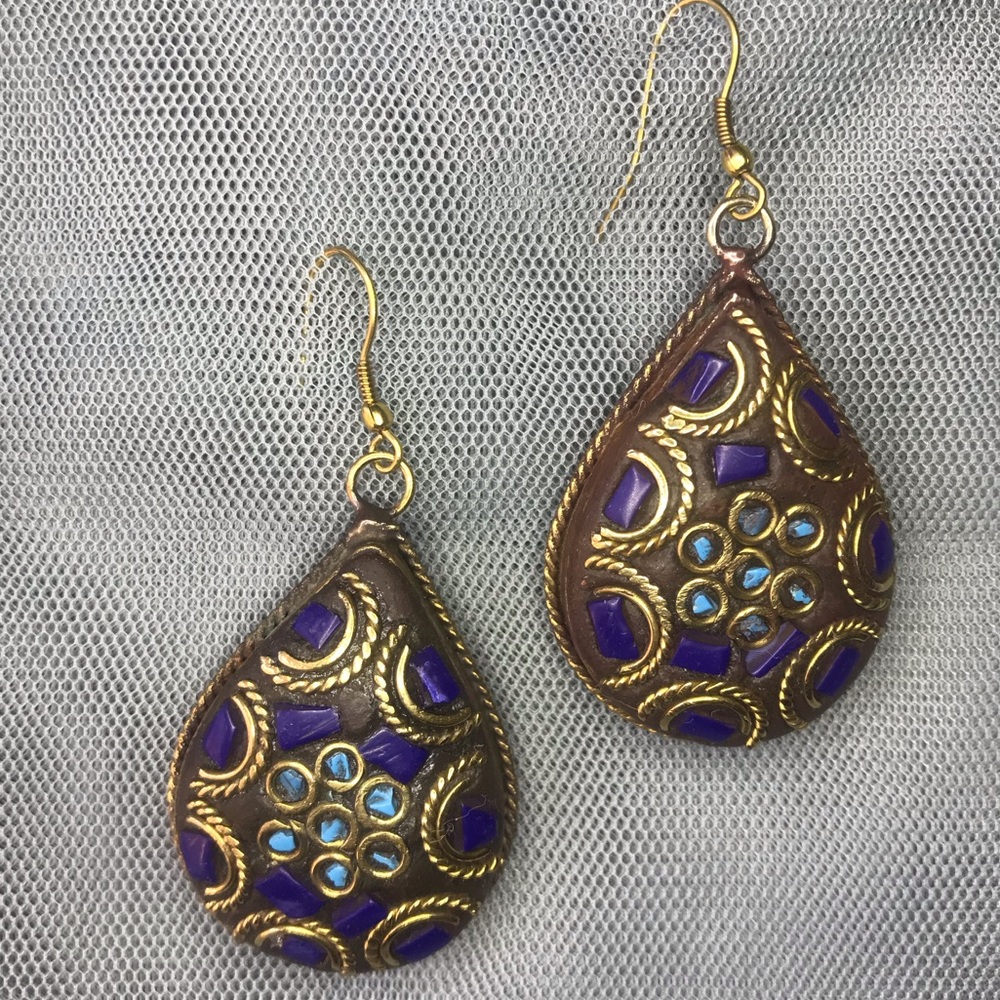 Bohemian Multicolored Tibetan Earrings